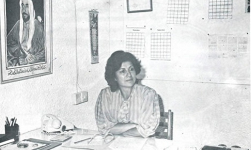 Photo of Mrs Jihan Nasr, founder of the Abu Dhabi International School, from the 1980s