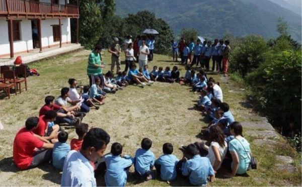 Students of Abu Dhabi International School in Nepal for the Act and Impact Program