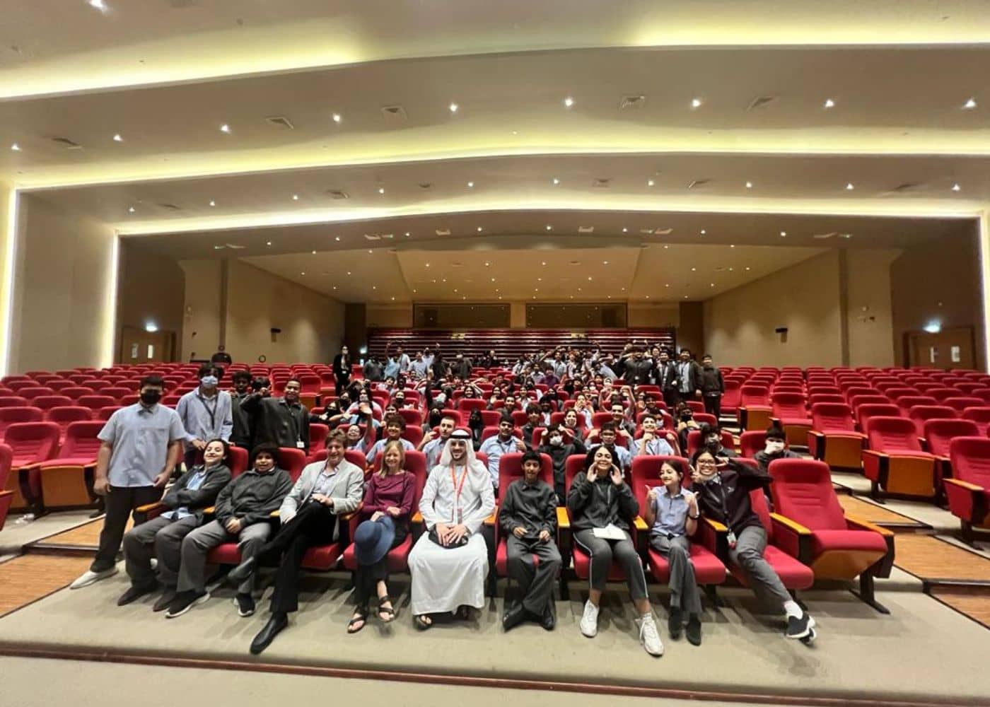 Author Daniel Palmer at Abu Dhabi International School for the Author Visit event