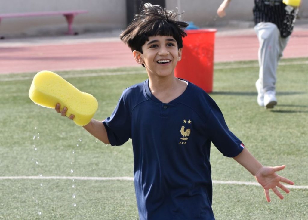 Elementary student at the sports day of Abu Dhabi International School