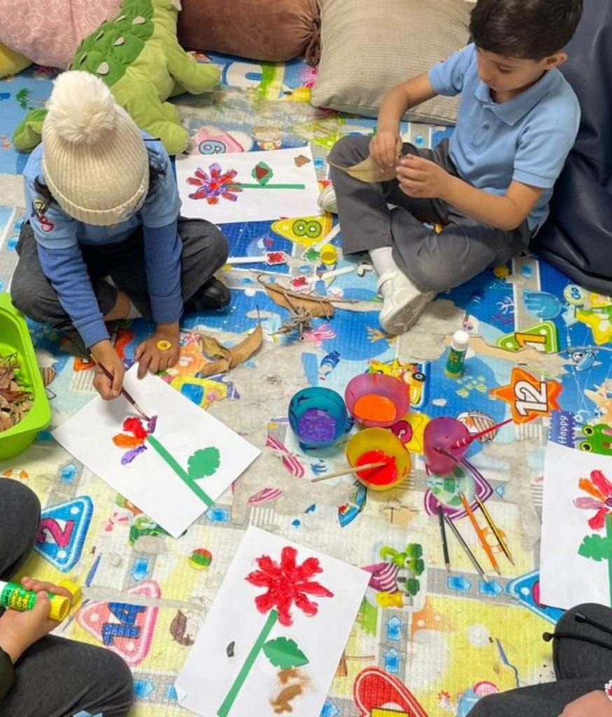 Kindergarten students of AIS, one of the leading British and American curriculum schools in Abu Dhabi